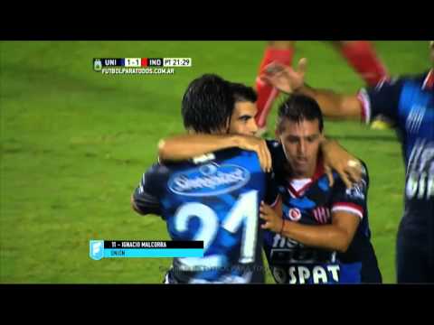 Gol de Malcorra. Unión 1 - Independiente 1. Fecha 5. Primera División 2015. FPT.