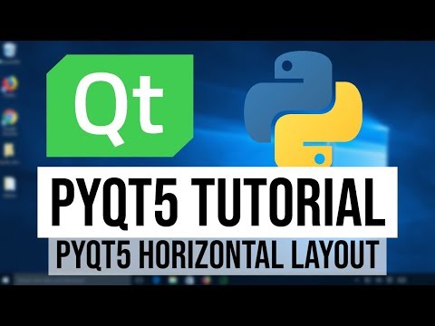 PyQt5 Tutorial 7 PyQt5 horizontal layout