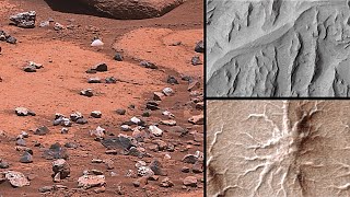 Mars' kinetic fractures, Martian Spiders and Inverted Streams
