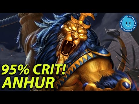 DARE ME! FULL CRIT ANHUR - 95% Crit Build and Gameplay! KING OF THE JUNGLE! (SMITE)