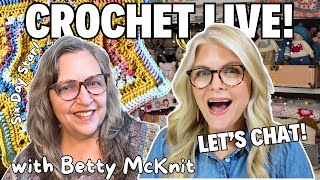 Behind the SIX DAY STAR CROCHET BLANKET ✨ Live with Betty McKnit