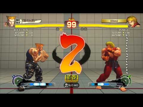 SSF4 AE 2012: ACE E I RI N (Guile) vs PUNKLEI (Ken) - Xbox Live Ranked Match