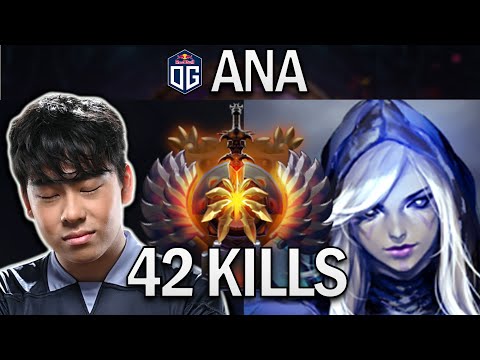 OG.ANA SMURF DROW RANGER WITH 42 KILLS - DOTA 2 7.29 GAMEPLAY