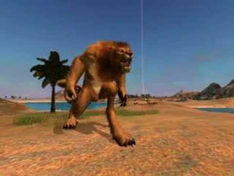 black and white 2 creature fight