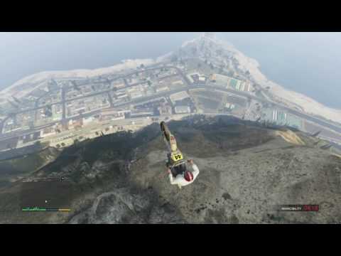 Gta V rolling down a mountain with moon gravity