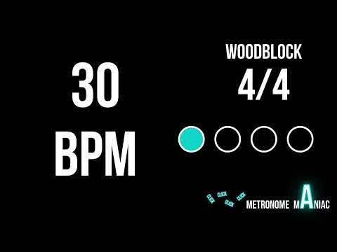 Metronome 30 BPM 4/4 - Woodblock
