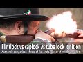 Flintlock versus caplock versus tube lock military musket - a triple mad minute challenge