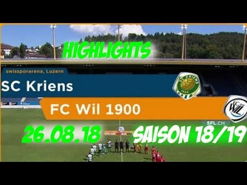 Highlights: SC Kriens vs Fc Wil (26.08.18)