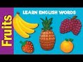 Fruit Names Video Flash Cards Kindergarten Preschool ESL For Kids Fun Kids English