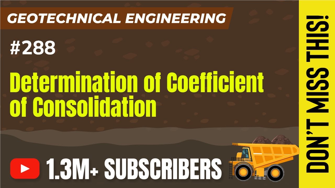 Determination of Coefficient of Consolidation | Consolidation | Geotechnical Engineering - GATE