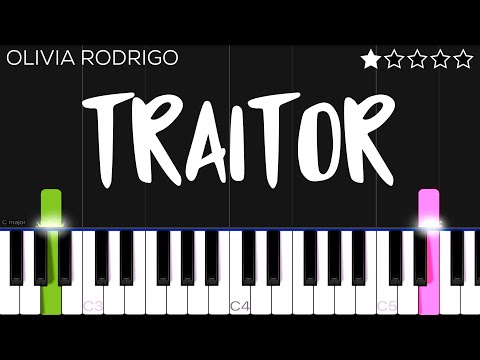 Traitor - Olivia Rodrigo piano tutorial
