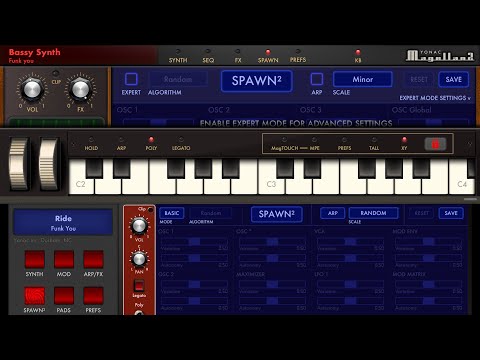 Yonac Magellan 2 & Kauldron AUv3 Synthesizers iOS iPad | Randomizer functionality Spawn 2