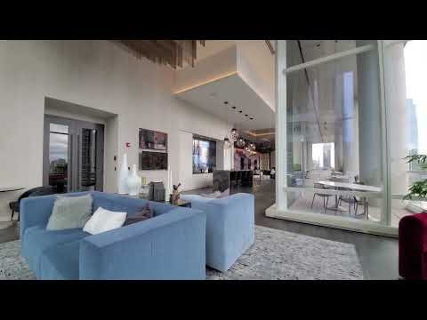 The 28th floor lounge at the Loop's luxury OneEleven apartments