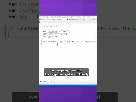 How to use comments as prompts in GitHub Copilot for Visual Studio #githubcopilot #visualstudio