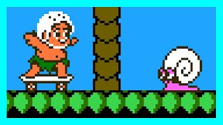 Adventure Island II (NES, 1991) – Full Game (Long Routes) Session 🐌🛹🌴
