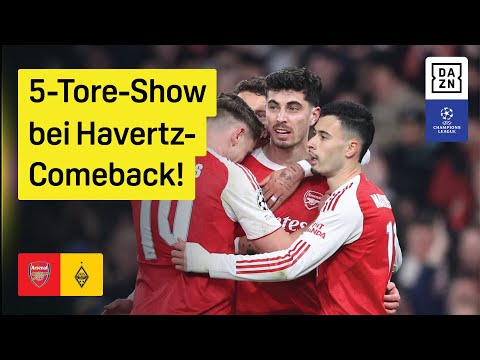 Havertz erfolgreich | Arsenal - Kairat | UEFA Champions League | DAZN Highlights