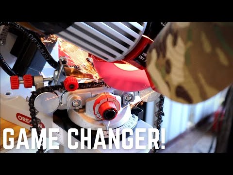 Chainsaw Sharpening - Setting up and Testing Oregon 620-120 Bench Saw Chain Grinder