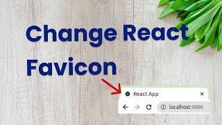 How to change react tab icon  favicon