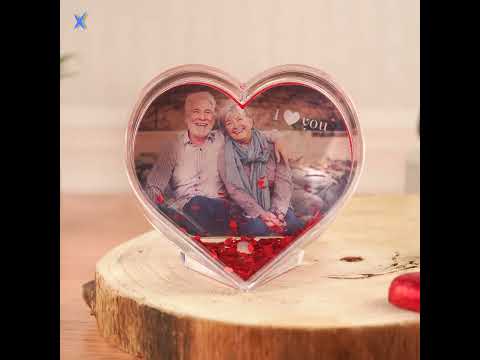 Personalised small heart snowglobe Personalised small heart snowglobe