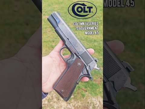 Presenting the Vintage Colt MK IV Series 70 Government Model 45 1911 pistol up close?