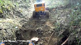 preview picture of video '1/10 tamiya CR01 bj40 last adventure in this spot'