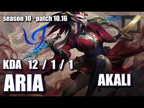 【韓国サーバー/GM】CGA Aria アカリ(Akali) VS LGD Xiye ジェイス(Jayce) MID - Patch10.16 KR Ranked【LoL】