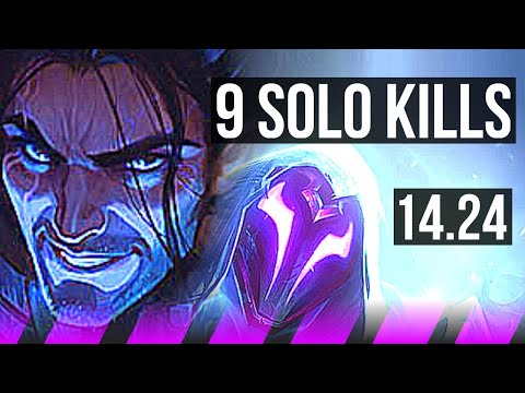 SYLAS & Kog'Maw vs PYKE & Ashe (SUP) | 9 solo kills, 41k DMG | NA Grandmaster | 14.24