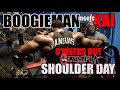 The BOOGIEMAN meets The PREDATOR | 6 weeks out | FULL SHOULDER WORKOUT