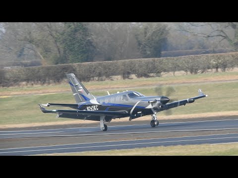 LOUD Daher TBM-960 Landing at EGBO- With Reverse Thrust