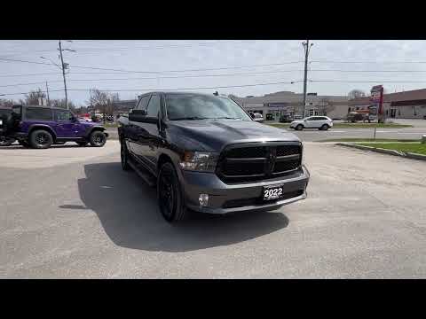 2022 Ram 1500 Classic Express 4x4 Crew Cab 5'7" Box in Gray for sale at Boyer Chrysler Dodge Jeep Ram Fiat Cobourg in Cobourg, ON