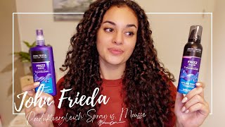 John Frieda SPRAY vs. MOUSSE | Produktvergleich an meinen 3A/3b Locken| IamAniva