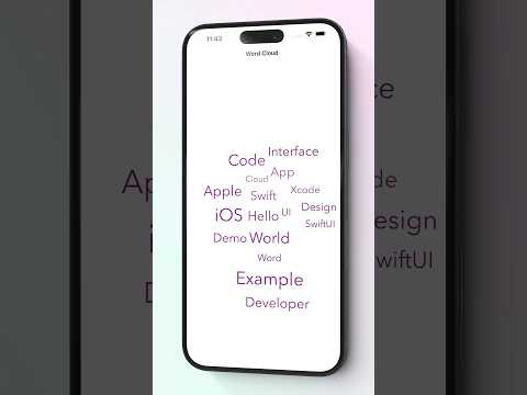 SwiftUI Word Cloud Generator 🔥👀