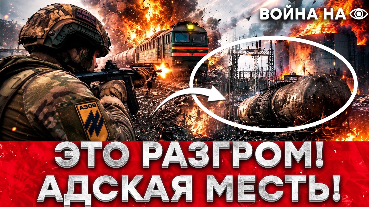 АЗОВ УСТРОИЛ ОККУПАНТАМ АД! ПОЕЗД, ПОДСТАНЦИЯ, ЦИСТЕРНЫ — МИНУС: ТОПЛИВНУЮ Б?
