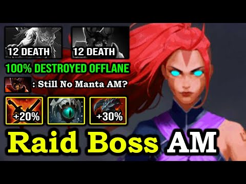 NO NEED MANTA Just Raid Boss Anti Mage Vs Offlane Doom 100% Unkillable with Crazy Farm Speed DotA 2