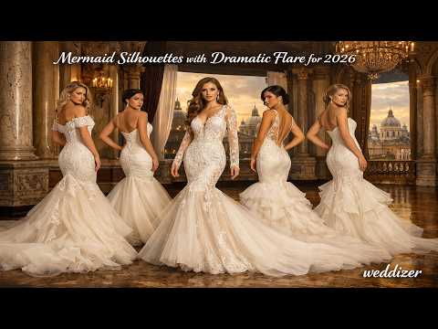 Top Mermaid Wedding Dresses 2026 ???? Dramatic Flare Bridal Trends You MUST See!