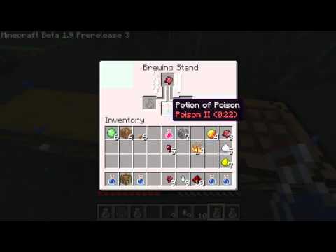 Minecraft 1.9 Prerelease  Tutorial: How to make Potions/ Brewing Stand
