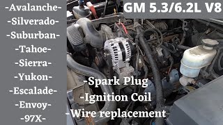 2007-2014 Cadillac Escalade 6.2L Spark plug, Ignition Coil, & Wire Replacement