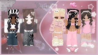 [ cutie | emo | y2k ] aesthetic minecraft skins | w/ links ⋆.𐙚 ̊