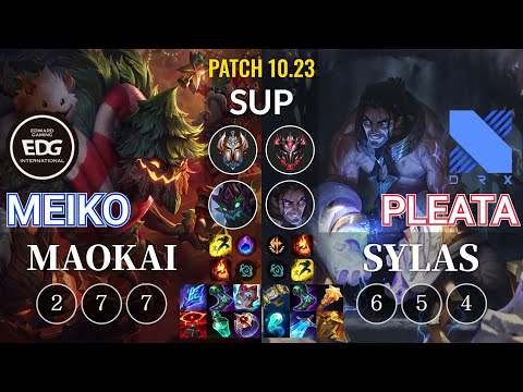 EDG Meiko Maokai vs DRX Pleata Sylas Sup - KR Patch 10.23