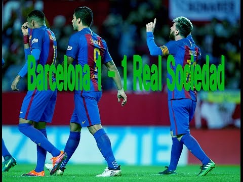 Barcelona vs Real Sociedad 1 - 1 All goals   & Football highlights | La Liga 27/11/2016