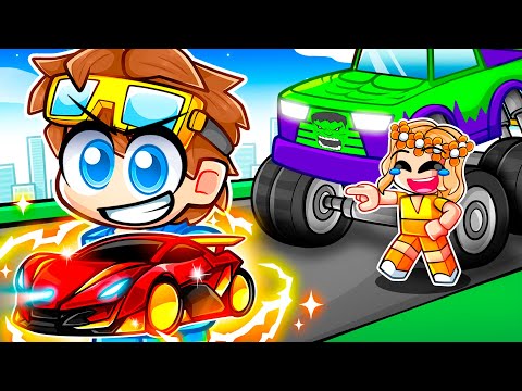 Pretending To Be A NOOB with SUPERHERO CARS! (Driving Empire)