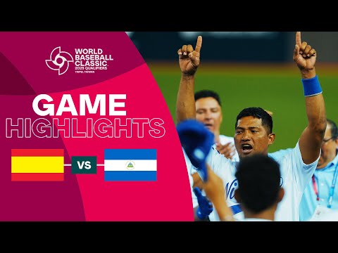 Spain vs. Nicaragua | 2025 World Baseball Classic Qualifier Highlights