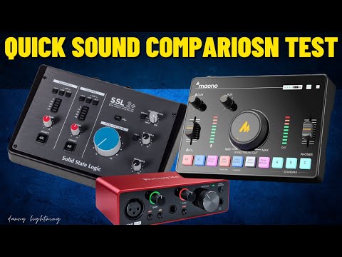 Maono AMC2 Neo vs. SSL2+ vs. Focusrite Scarlett Solo | Audio Interface Sound Comparison