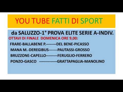 Bocce 1° Prova Elite : Tabellini Ottavi di Finale - Saluzzo  04/07/2021