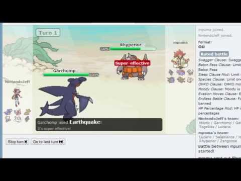 Pokemon Showdown Session #2 Champion Cynthia Team