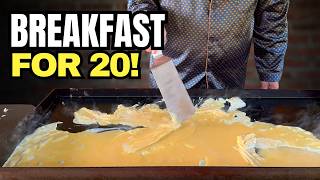 Cooking a BIG Breakfast on the Griddle for 20 PEOPLE! My Best Griddle Tips for Feeding a Crowd!