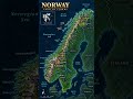 physical map of norway #norway #europe #fjords #netherlands #oslo #shorts