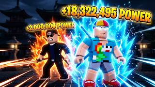 Getting 18,322,495 POWER As Ninjas in Roblox!