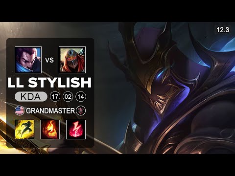 LL Stylish Zed Mid vs Yasuo - NA Grandmaster - Season 12 Patch 12.3