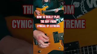 How to play the Cynical riff properly #guitartabs #guitar #extreme